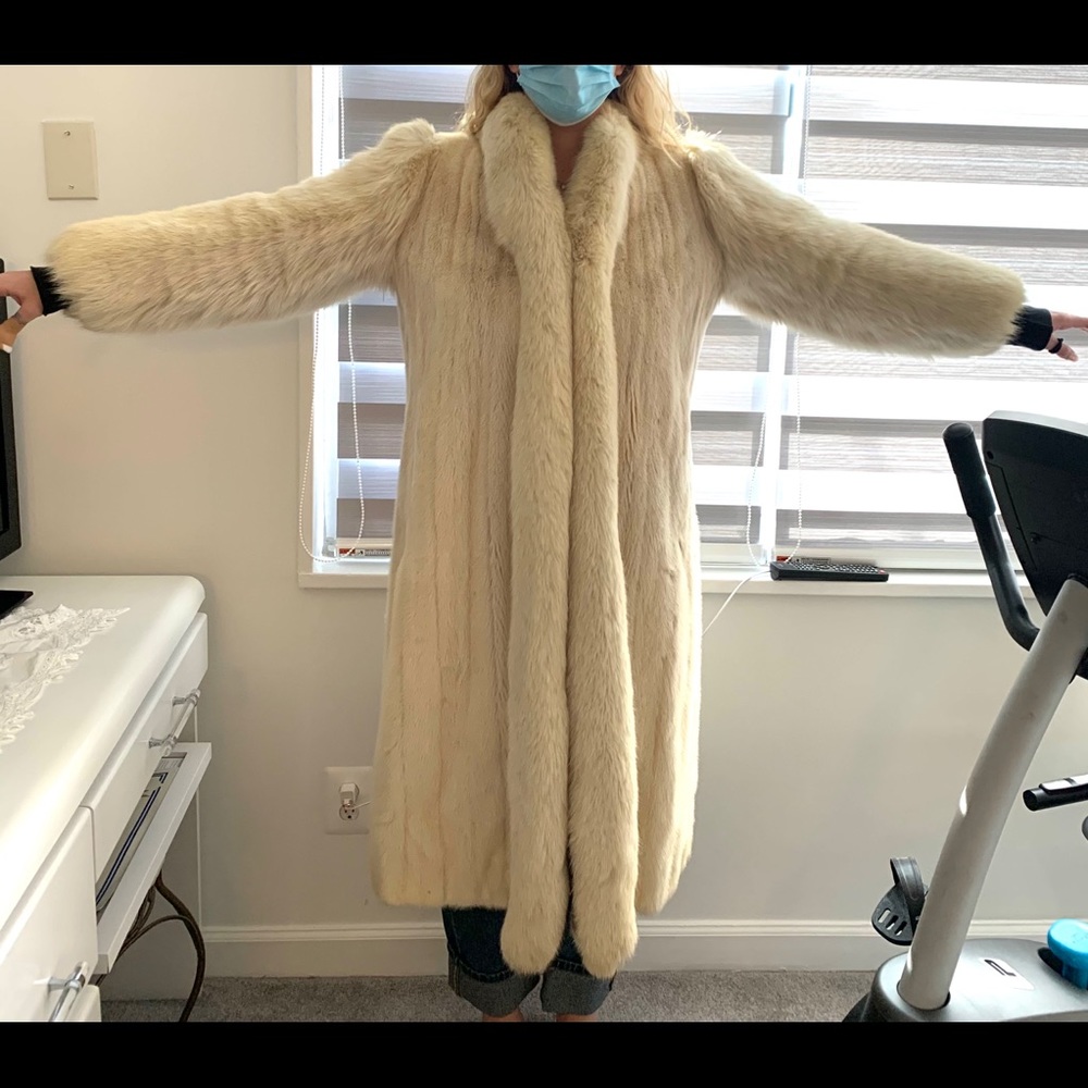 Mink Coat unique blonde fur